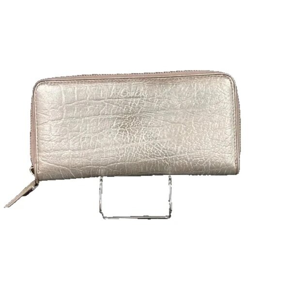 COACH AUDREY ACCORDIAN wallet Metallic Champagne Blush EUC 8 X 4 X 1 - Picture 2 of 6